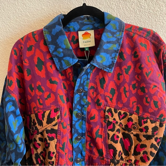 NWT Farm Rio Mixed Leopard Pop Jumpsuit - Picture 6 of 10